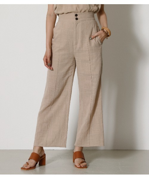 AZUL by moussy（アズールバイマウジー）の「RELAX WIDE PANTS（その他パンツ・レディース・サックスブルー/ブラック/ライトベージュ・SMALL/MEDIUM）」の2枚目の写真