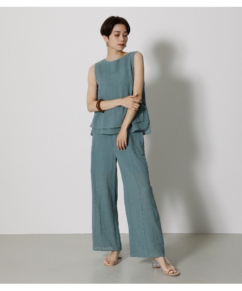 AZUL by moussy（アズールバイマウジー）の「RELAX WIDE PANTS（その他パンツ・レディース・サックスブルー/ブラック/ライトベージュ・SMALL/MEDIUM）」の22枚目の写真