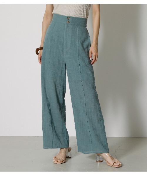 AZUL by moussy（アズールバイマウジー）の「RELAX WIDE PANTS（その他パンツ・レディース・サックスブルー/ブラック/ライトベージュ・SMALL/MEDIUM）」の18枚目の写真