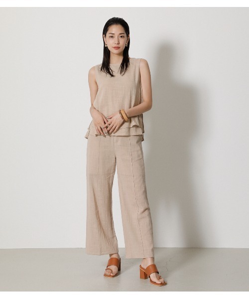 AZUL by moussy（アズールバイマウジー）の「RELAX WIDE PANTS（その他パンツ・レディース・サックスブルー/ブラック/ライトベージュ・SMALL/MEDIUM）」の10枚目の写真