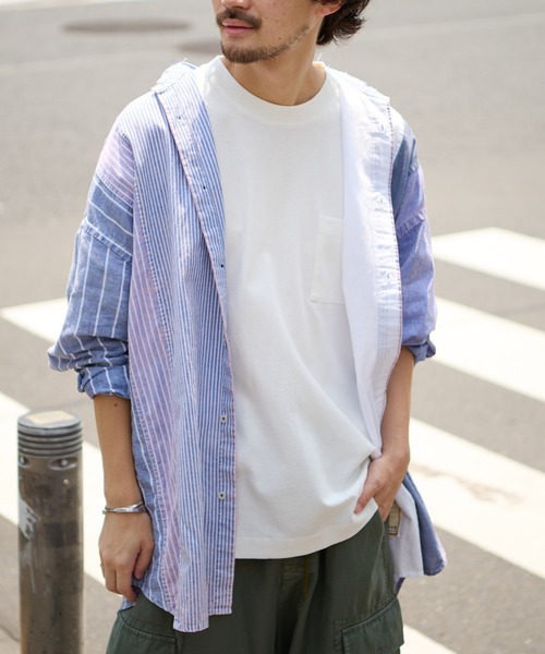 CIAOPANIC TYPY（チャオパニックティピー）の「【etsinta/エシンタ】リネン混ビンテージストライプシャツ（シャツ/ブラウス・レディース・ブルー・ONE SIZE）」の11枚目の写真