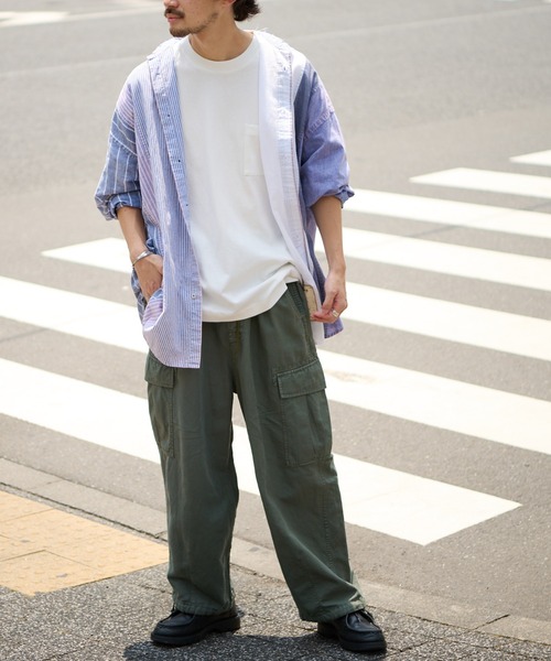 CIAOPANIC TYPY（チャオパニックティピー）の「【etsinta/エシンタ】リネン混ビンテージストライプシャツ（シャツ/ブラウス・レディース・ブルー・ONE SIZE）」の14枚目の写真