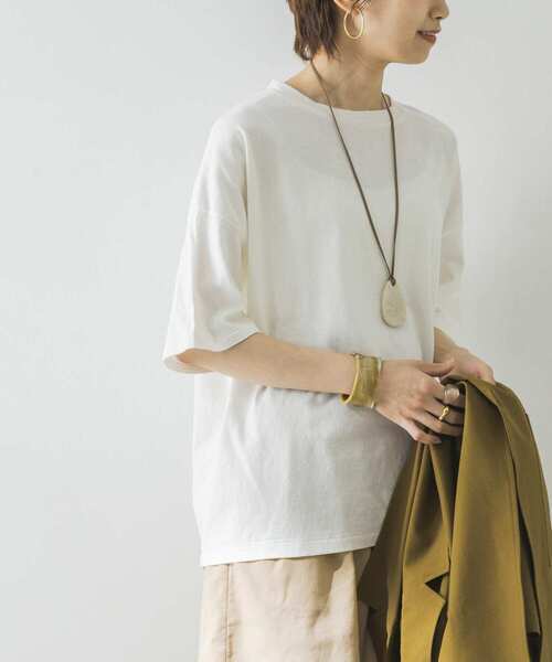 URBAN RESEARCH（アーバンリサーチ）の「USAコットンTシャツ（Tシャツ/カットソー・レディース・オフホワイト/イエロー/オレンジ/ミント・FREE）」の11枚目の写真