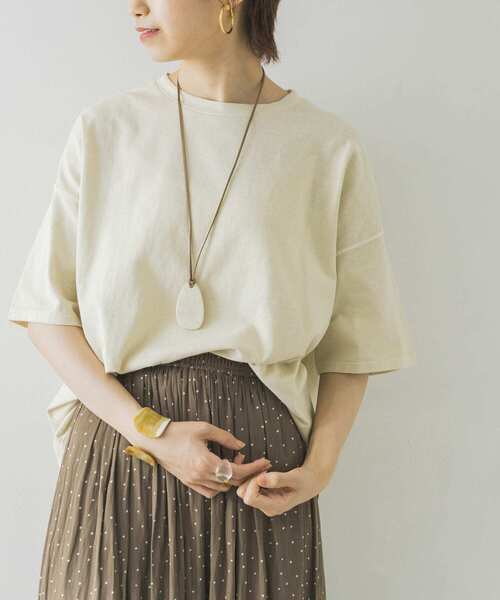 URBAN RESEARCH（アーバンリサーチ）の「USAコットンTシャツ（Tシャツ/カットソー・レディース・オフホワイト/イエロー/オレンジ/ミント・FREE）」の9枚目の写真