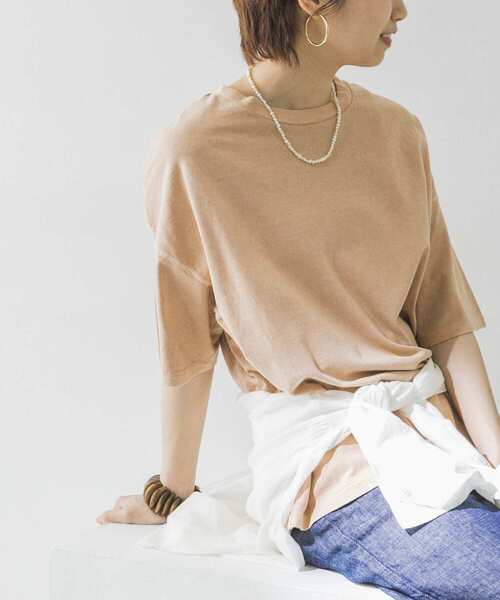 URBAN RESEARCH（アーバンリサーチ）の「USAコットンTシャツ（Tシャツ/カットソー・レディース・オフホワイト/イエロー/オレンジ/ミント・FREE）」の16枚目の写真