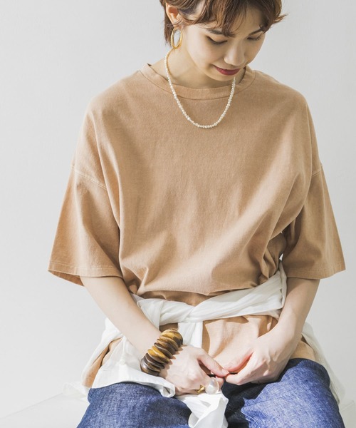 URBAN RESEARCH（アーバンリサーチ）の「USAコットンTシャツ（Tシャツ/カットソー・レディース・オフホワイト/イエロー/オレンジ/ミント・FREE）」の17枚目の写真