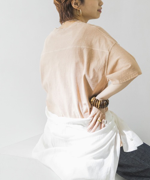 URBAN RESEARCH（アーバンリサーチ）の「USAコットンTシャツ（Tシャツ/カットソー・レディース・オフホワイト/イエロー/オレンジ/ミント・FREE）」の18枚目の写真