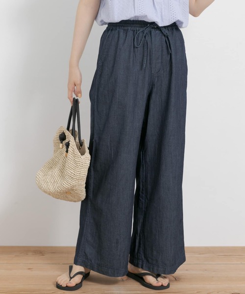 URBAN RESEARCH Sonny Label（アーバンリサーチサニーレーベル）の「イージーデニムワイドパンツ（デニムパンツ・レディース・インディゴブルー/ライトインディゴブルー・38/36）」の2枚目の写真