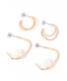ポイントパールピアス4点SET / 951137