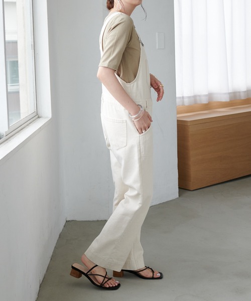 DISCOAT(ディスコート)の「USコットンショートTシャツ(Tシャツ/カットソー・レディース・チャコールグレー/ベージュ/オフホワイト/グリーン・FREE)」の19枚目の写真