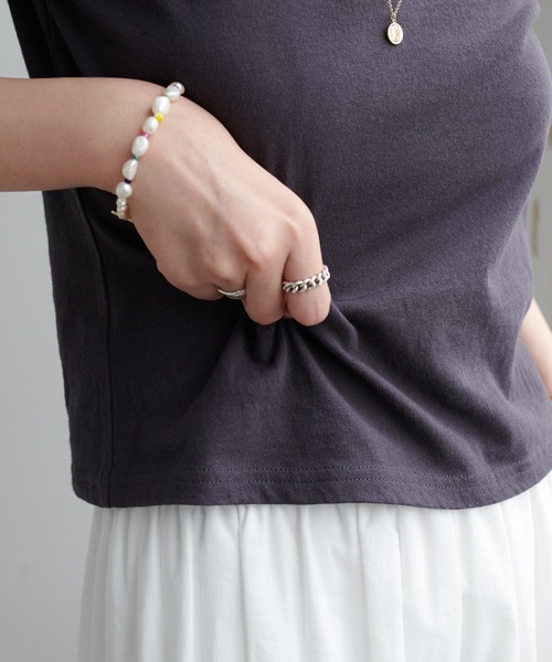 DISCOAT(ディスコート)の「USコットンショートTシャツ(Tシャツ/カットソー・レディース・チャコールグレー/ベージュ/オフホワイト/グリーン・FREE)」の17枚目の写真