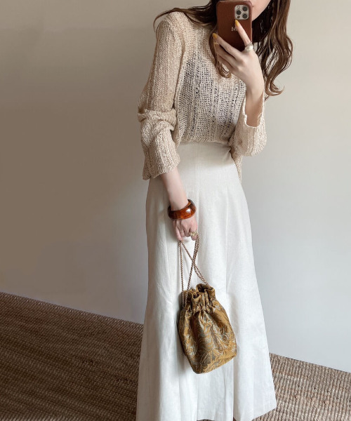 ISOOK(アイスー)の「Cafe color knit / カフェカラーニット(meg select)(ニット/セーター・レディース・ブラウン/ベージュ/モカ・FREE)」の5枚目の写真