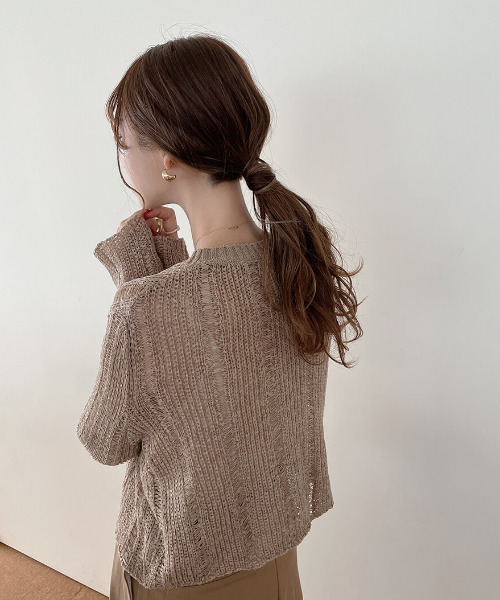 ISOOK(アイスー)の「Cafe color knit / カフェカラーニット(meg select)(ニット/セーター・レディース・ブラウン/ベージュ/モカ・FREE)」の8枚目の写真