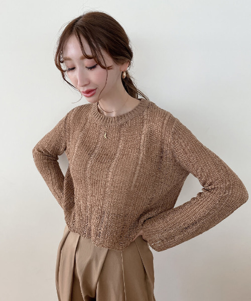 ISOOK(アイスー)の「Cafe color knit / カフェカラーニット(meg select)(ニット/セーター・レディース・ブラウン/ベージュ/モカ・FREE)」の10枚目の写真