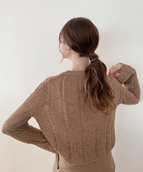 ISOOK(アイスー)の「Cafe color knit / カフェカラーニット(meg select)(ニット/セーター・レディース・ブラウン/ベージュ/モカ・FREE)」の11枚目の写真