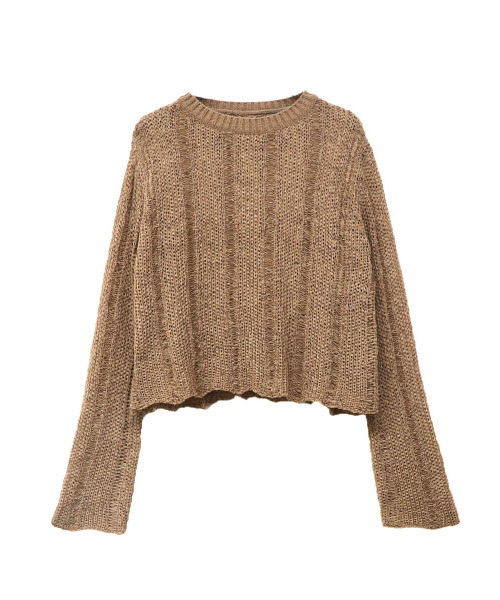 ISOOK(アイスー)の「Cafe color knit / カフェカラーニット(meg select)(ニット/セーター・レディース・ブラウン/ベージュ/モカ・FREE)」の15枚目の写真