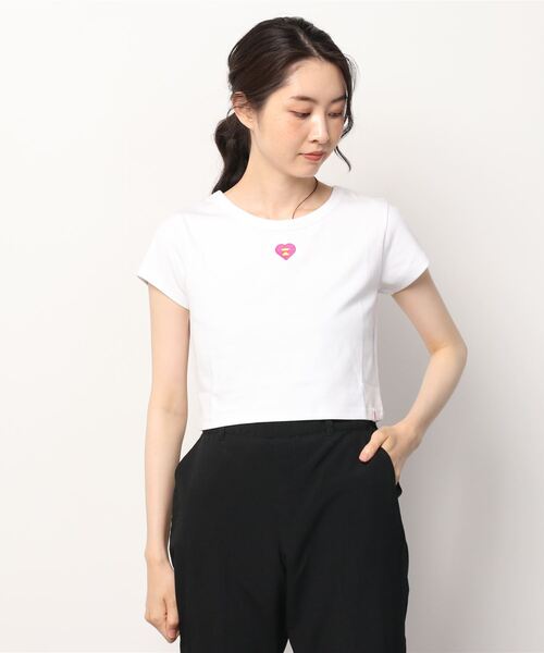 APEE BY A BATHING APE(エイピーバイアベイシングエイプ)の「LOGO PRINTED SLIM CU(Tシャツ/カットソー・レディース・ピンク/ブルー/ホワイト・MEDIUM/SMALL/X-SMALL)」の2枚目の写真