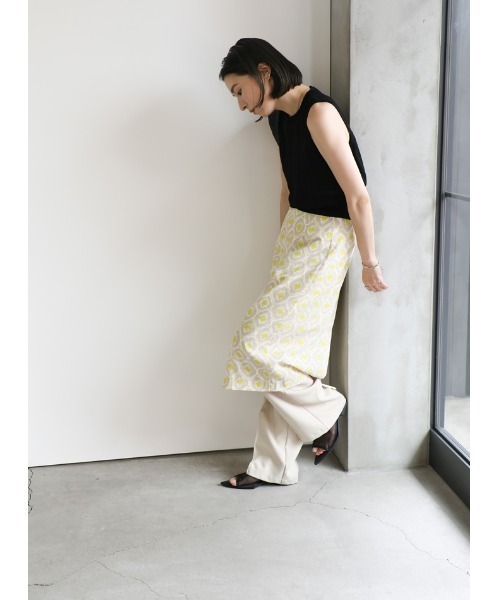 select MOCA（セレクトモカ）の「コモン柄タイトスカート（スカート・レディース・イエロー/ブルー・SMALL/MEDIUM）」の14枚目の写真
