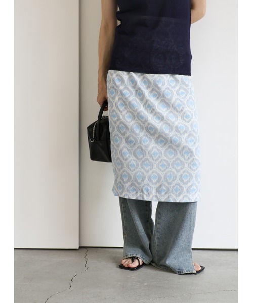 select MOCA（セレクトモカ）の「コモン柄タイトスカート（スカート・レディース・イエロー/ブルー・SMALL/MEDIUM）」の19枚目の写真
