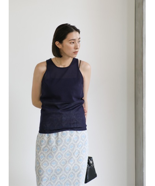 select MOCA（セレクトモカ）の「コモン柄タイトスカート（スカート・レディース・イエロー/ブルー・SMALL/MEDIUM）」の22枚目の写真