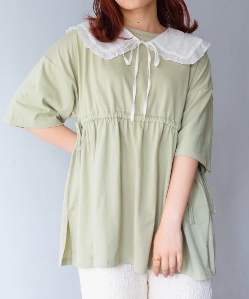 nemne store(ネンネストア)の「お月様とサイドリボンチュニック(チュニック・レディース・オフホワイト/ミント/ブルー・フリー)」の4枚目の写真