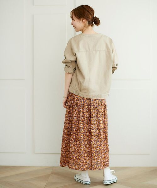 le.coeur blanc(ルクールブラン)の「Deveaux フラワープリントスカート(スカート・レディース・ブラック系その他/オレンジ系その他・38)」の18枚目の写真