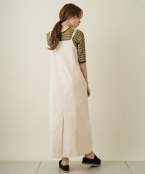 Kastane（カスタネ）の「ループヤーンマルチボーダー5分袖カーディガン（カーディガン/ボレロ・レディース・ベージュ/ブラウン/イエロー系その他/アイボリー・FREE）」の9枚目の写真