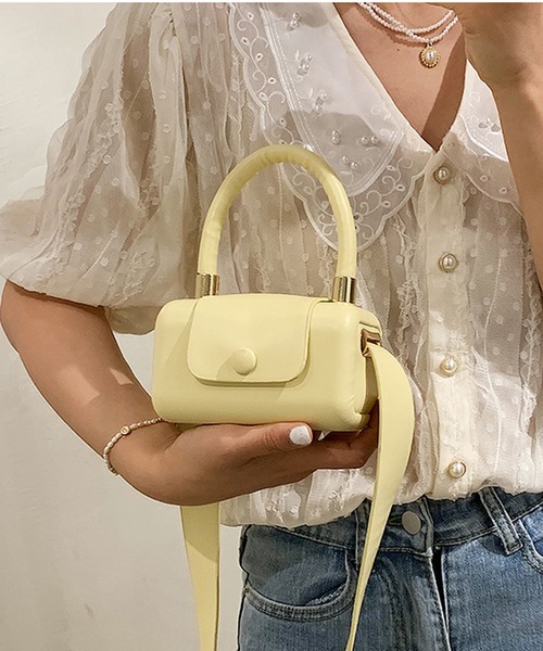 florist（フローリスト）の「【2SIZE】しかくいボックスミニショルダーバッグ（ショルダーバッグ・レディース・ホワイト/イエロー/ブラック/グリーン/パープル・S/M）」の5枚目の写真