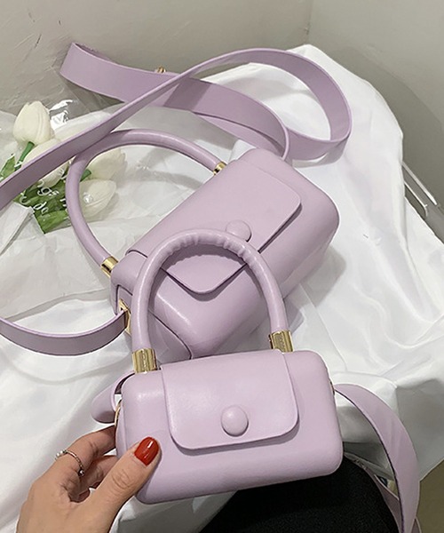 florist（フローリスト）の「【2SIZE】しかくいボックスミニショルダーバッグ（ショルダーバッグ・レディース・ホワイト/イエロー/ブラック/グリーン/パープル・S/M）」の8枚目の写真