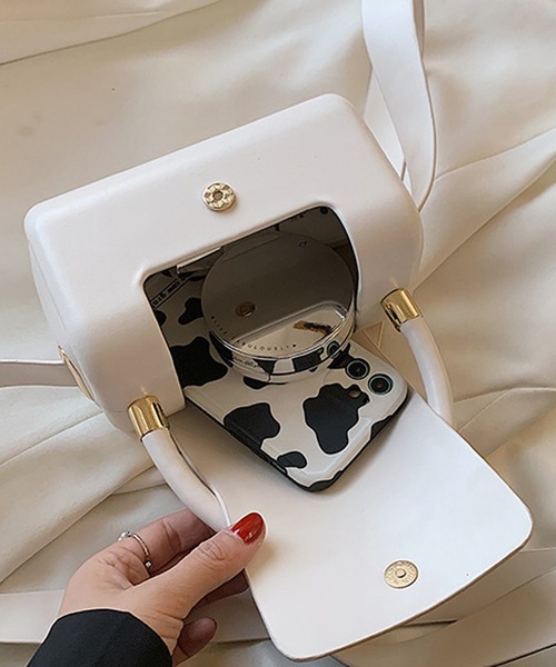 florist（フローリスト）の「【2SIZE】しかくいボックスミニショルダーバッグ（ショルダーバッグ・レディース・ホワイト/イエロー/ブラック/グリーン/パープル・S/M）」の9枚目の写真