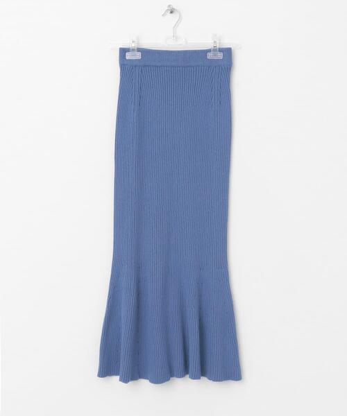 LAATO（ラート）の「MERMAID KNIT SKIRT（スカート・レディース・カーキ/ベージュ/ブルー/レッド・FREE）」の12枚目の写真
