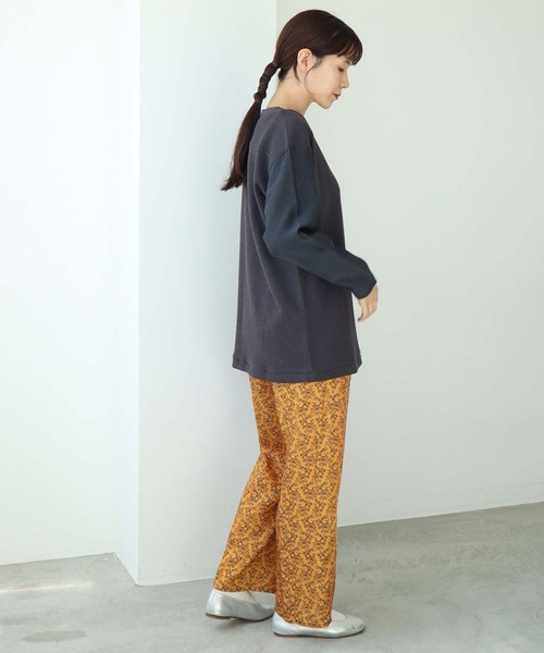 nitca（ニトカ）の「キカバナプリント　イージーパンツ（その他パンツ・レディース・ホワイト/オレンジ・FREE）」の13枚目の写真