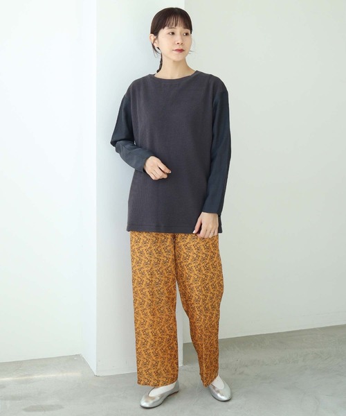 nitca（ニトカ）の「キカバナプリント　イージーパンツ（その他パンツ・レディース・ホワイト/オレンジ・FREE）」の12枚目の写真