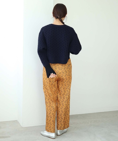 nitca（ニトカ）の「キカバナプリント　イージーパンツ（その他パンツ・レディース・ホワイト/オレンジ・FREE）」の9枚目の写真
