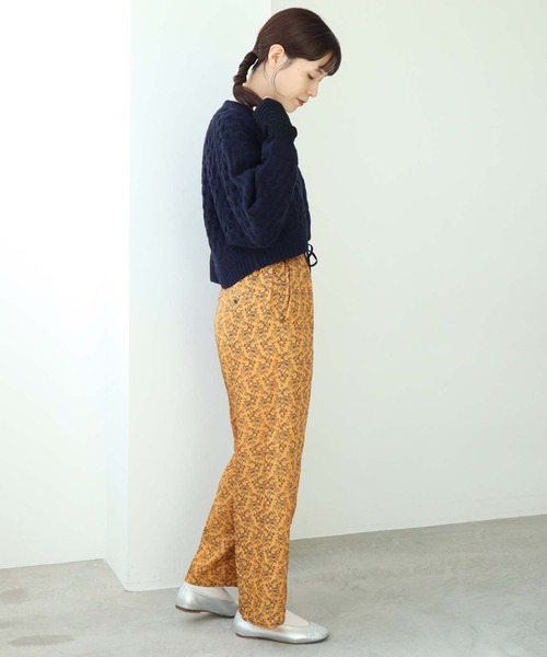 nitca（ニトカ）の「キカバナプリント　イージーパンツ（その他パンツ・レディース・ホワイト/オレンジ・FREE）」の10枚目の写真