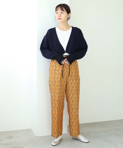 nitca（ニトカ）の「キカバナプリント　イージーパンツ（その他パンツ・レディース・ホワイト/オレンジ・FREE）」の11枚目の写真