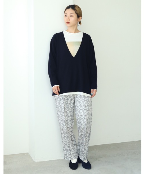 nitca（ニトカ）の「キカバナプリント　イージーパンツ（その他パンツ・レディース・ホワイト/オレンジ・FREE）」の18枚目の写真