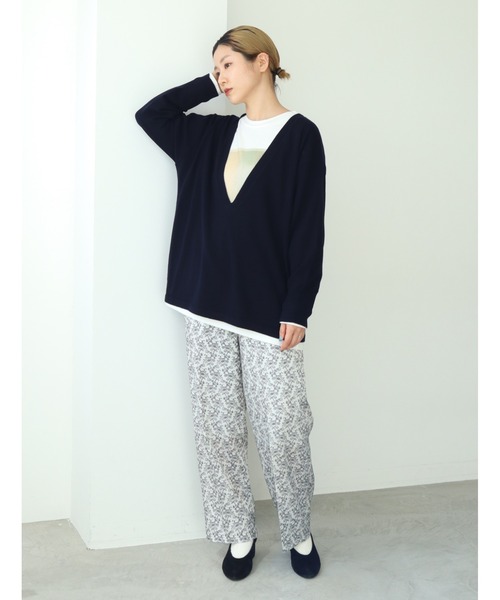 nitca（ニトカ）の「キカバナプリント　イージーパンツ（その他パンツ・レディース・ホワイト/オレンジ・FREE）」の21枚目の写真