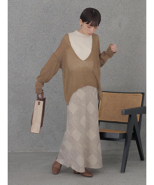 rem closet（レムクローゼット）の「ルーズニット（ニット/セーター・レディース・ブラック/カーキ・S）」の17枚目の写真