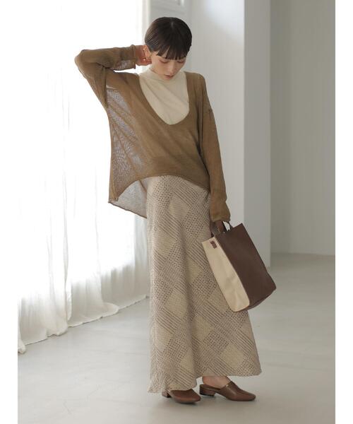 rem closet（レムクローゼット）の「ルーズニット（ニット/セーター・レディース・ブラック/カーキ・S）」の7枚目の写真