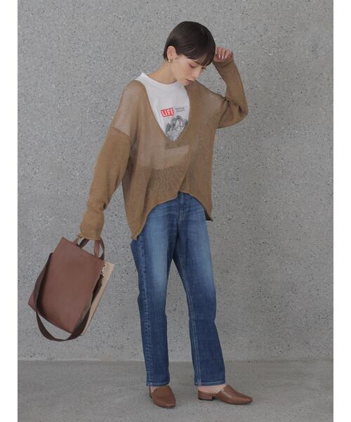 rem closet（レムクローゼット）の「ルーズニット（ニット/セーター・レディース・ブラック/カーキ・S）」の18枚目の写真