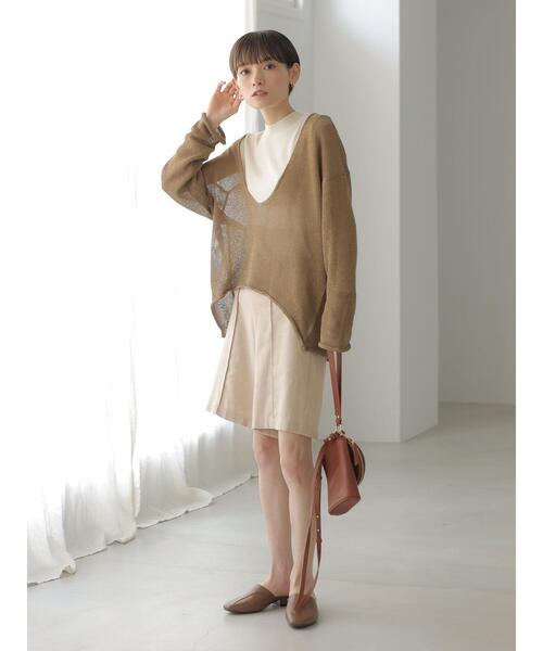 rem closet（レムクローゼット）の「ルーズニット（ニット/セーター・レディース・ブラック/カーキ・S）」の8枚目の写真