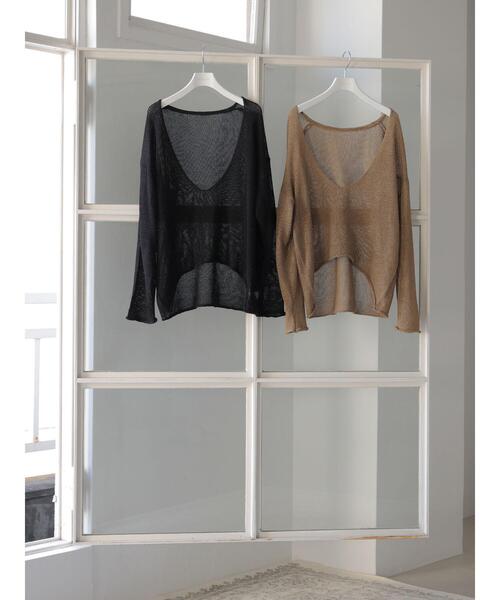 rem closet（レムクローゼット）の「ルーズニット（ニット/セーター・レディース・ブラック/カーキ・S）」の10枚目の写真