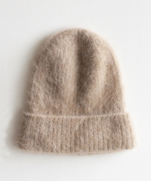 BEAUTY&YOUTH UNITED ARROWS（ビューティーアンドユースユナイテッドアローズ）の「BYSF ミックスアンゴラニットキャップ2◆（ニットキャップ/ビーニー・レディース・ダークグレー/ワインレッド/ロイヤルブルー/ベージュ・フリー）」の3枚目の写真