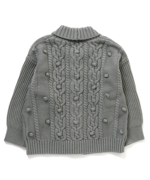 Ampersand（アンパサンド）の「Popcornニットカーディガン【親子でおそろいリンクコーデ】（カーディガン/ボレロ・キッズ・ベージュ/キャメル/グレー・100/80/90/120/110/140/70/130）」の8枚目の写真