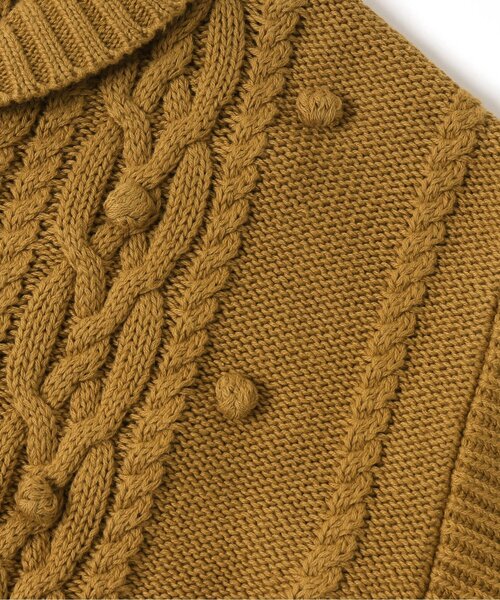 Ampersand（アンパサンド）の「Popcornニットカーディガン【親子でおそろいリンクコーデ】（カーディガン/ボレロ・キッズ・ベージュ/キャメル/グレー・100/80/90/120/110/140/70/130）」の11枚目の写真