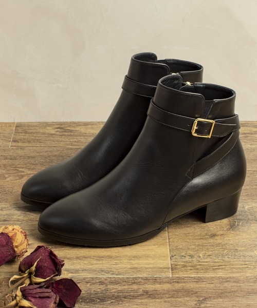 卑弥呼（ヒミコ）の「【Made in Japan】【卑弥呼】ベルトデザインブーツ/613403（ブーツ・レディース・ブラック/ダークブラウン/ベージュ系その他4/カーキ・22.5cm/23.5cm/24.5cm/23.0cm/24.0cm/25.0cm/22.0cm/25.5cm）」の2枚目の写真