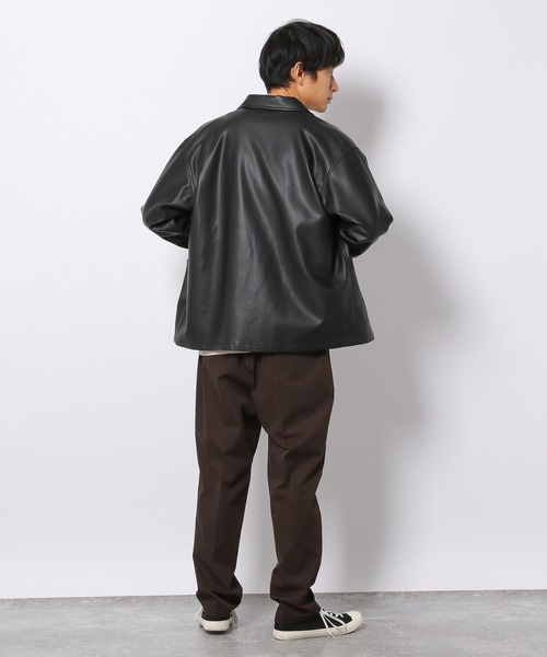 LAKOLE（ラコレ）の「フェイクレザーカバーオール / 228847