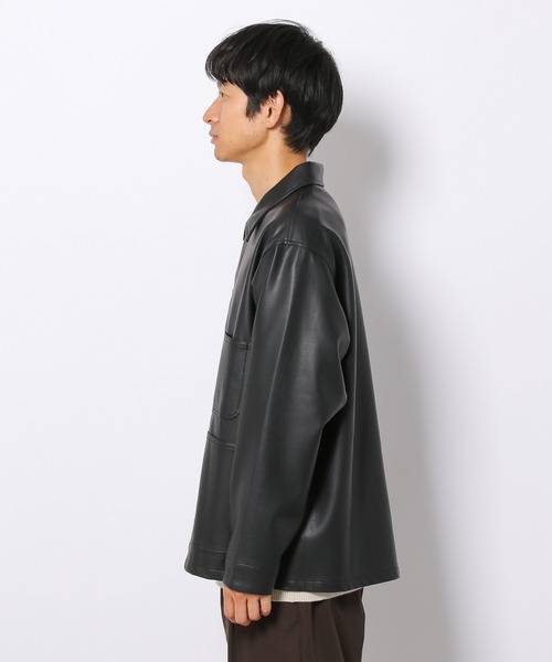 LAKOLE（ラコレ）の「フェイクレザーカバーオール / 228847