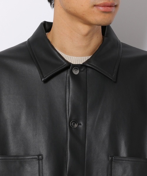 LAKOLE（ラコレ）の「フェイクレザーカバーオール / 228847